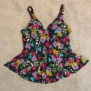 Sea Angel Floral Tankini Padded Swim Top
